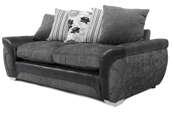 Matinee 3+2 Seater Fabric Sofa Grey and Black - Image 5