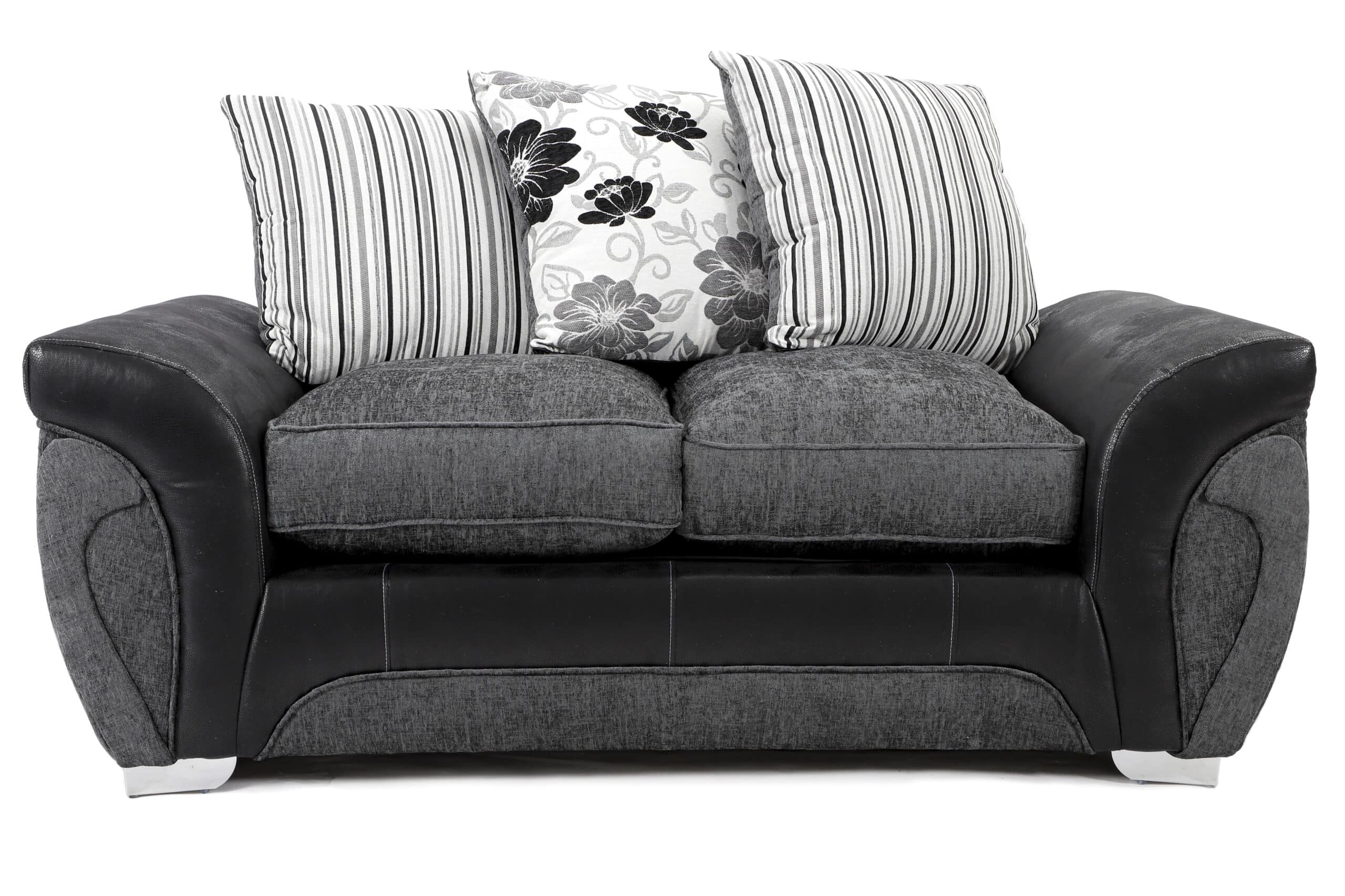 Matinee 3+2 Seater Fabric Sofa Grey and Black - Image 4