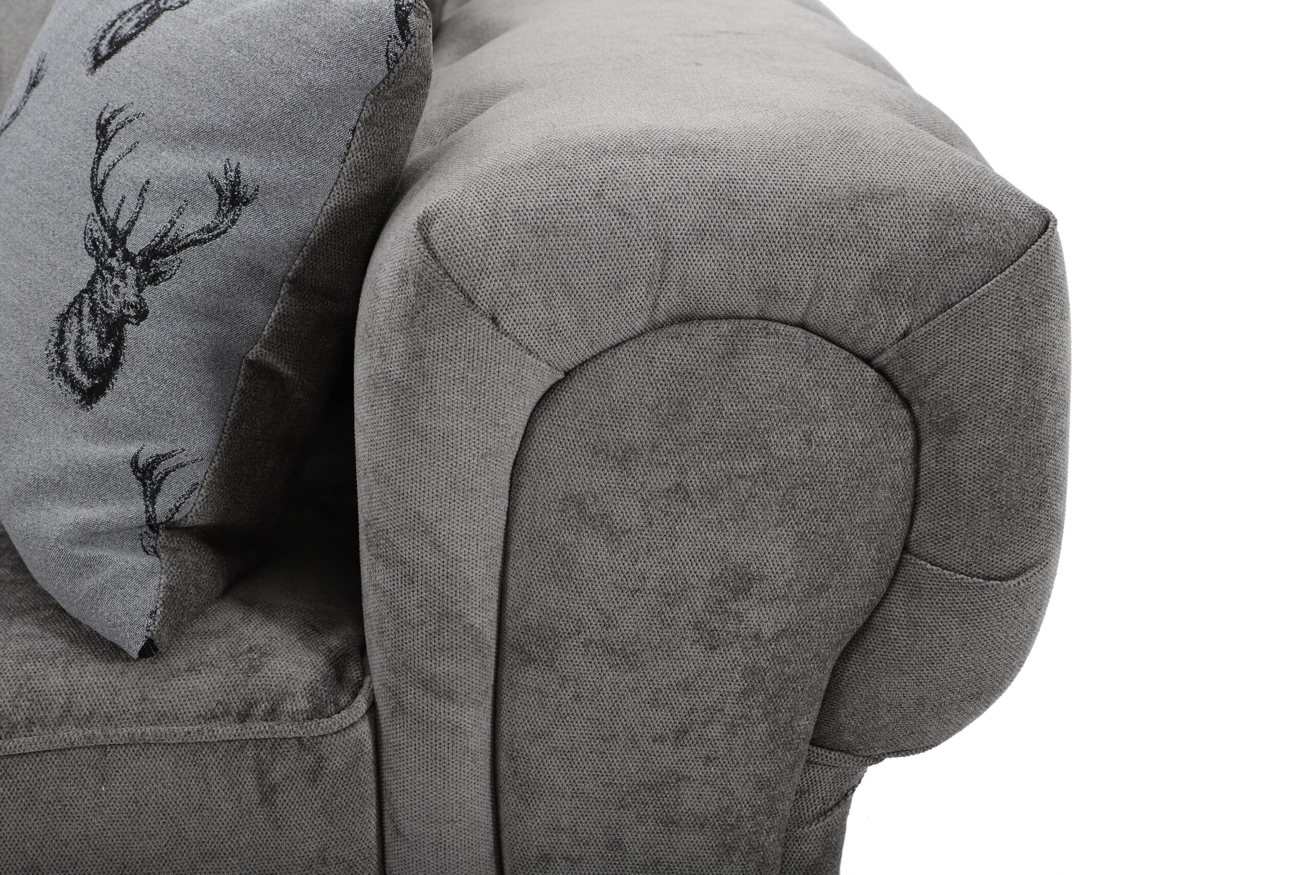 Verona Scatter Back 3 Seater Sofa Grey - Image 7