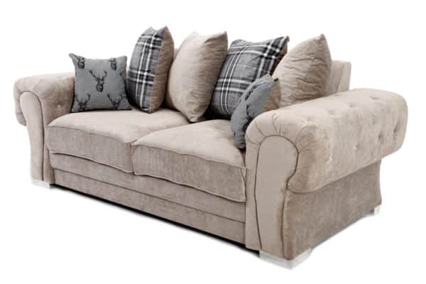 Verona Scatter Back 3+2 Seater Sofa Mink - Image 9