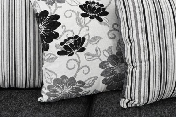 Matinee 3+2 Seater Fabric Sofa Grey and Black - Image 8