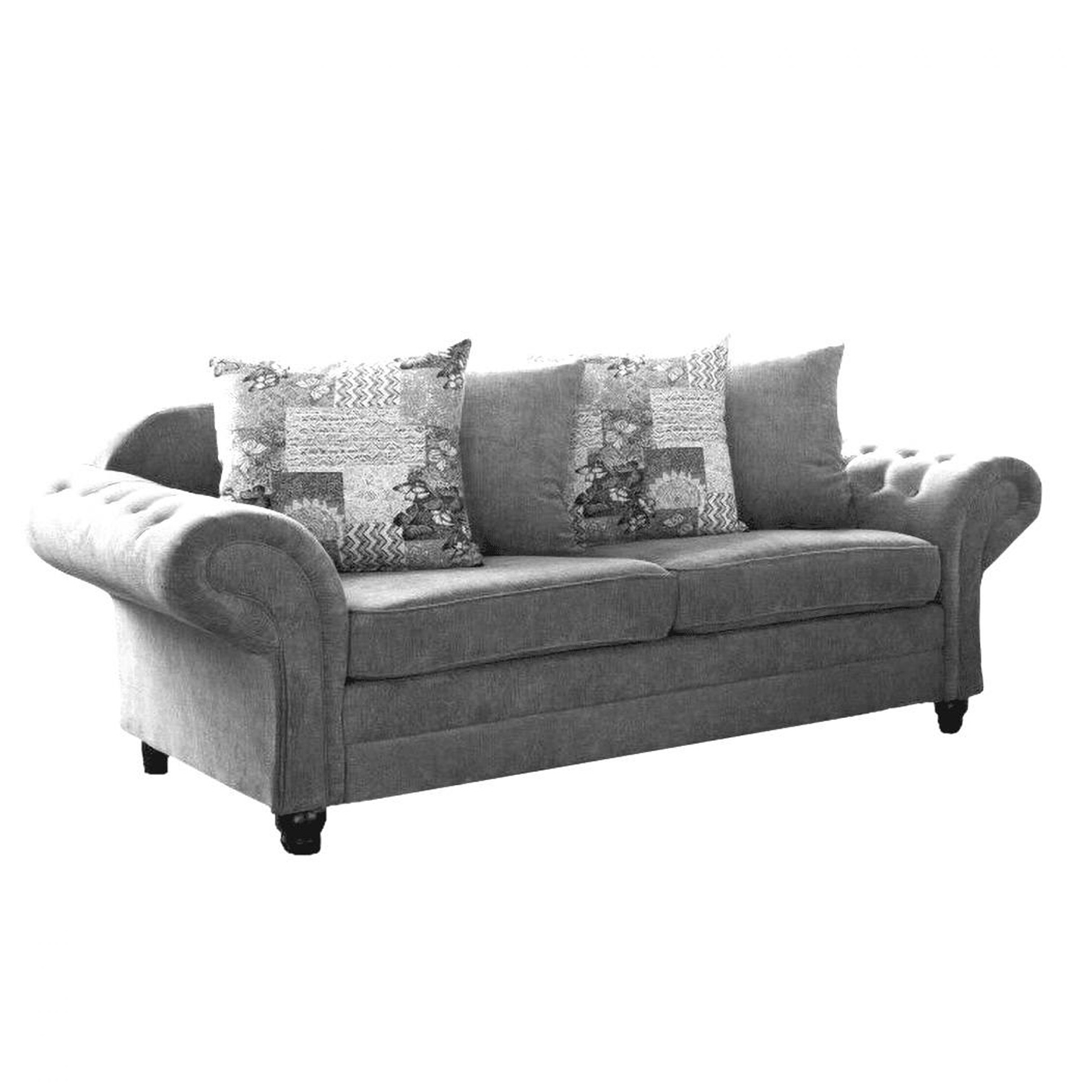 Windsor 3 Seater Sofa Grey Sofa Sense
