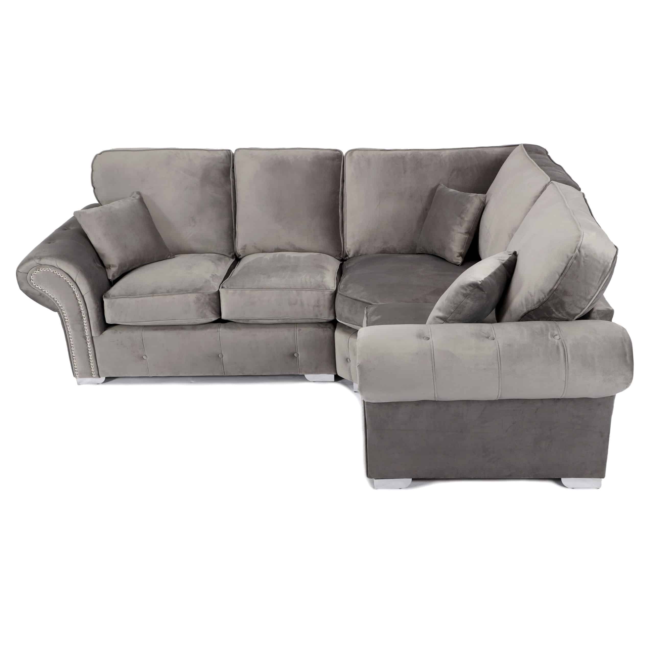 Oakland Right Hand Corner Sofa Plush Grey - Image 2