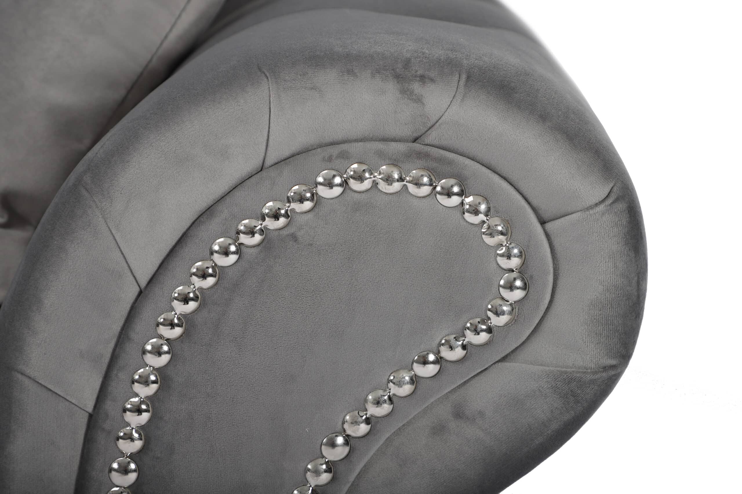 Oakland Right Hand Corner Sofa Plush Grey - Image 6