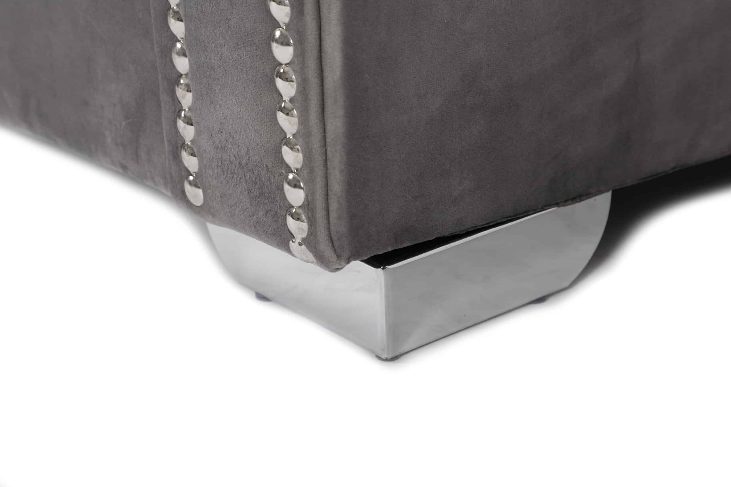 Oakland Right Hand Corner Sofa Plush Grey - Image 4