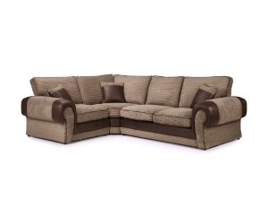 Tango Left Hand Corner Sofa Brown&Mocha Cord