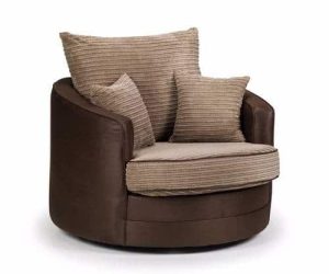 Tango Swivel Chair Brown&Mocha Cord